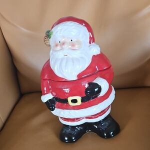 Vintage 1990's Ceramic Santa Claus Cookie Jar